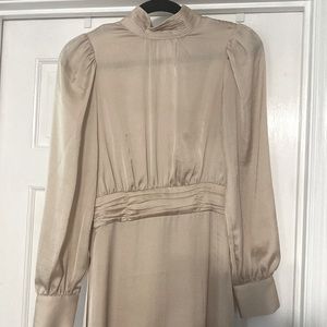 H&M Satin Mockneck Midi Dress